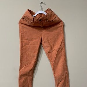 H&M orange corduroy skinny jeans